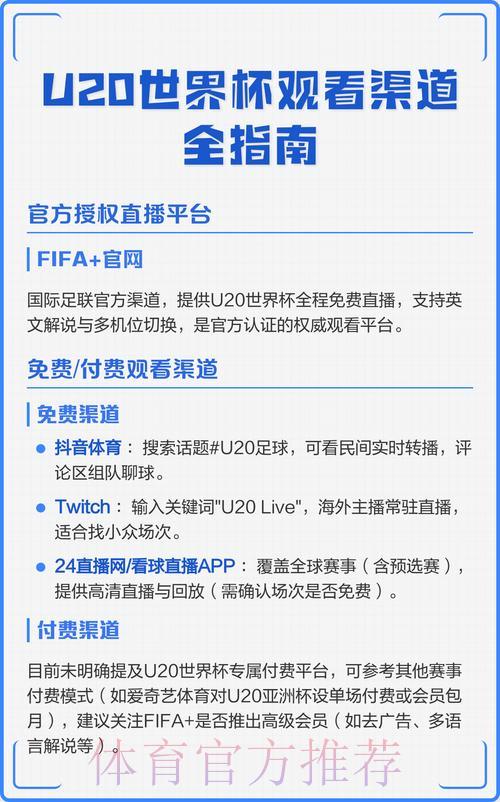 世界杯直播观看渠道大全：轻松找到在线收看入口